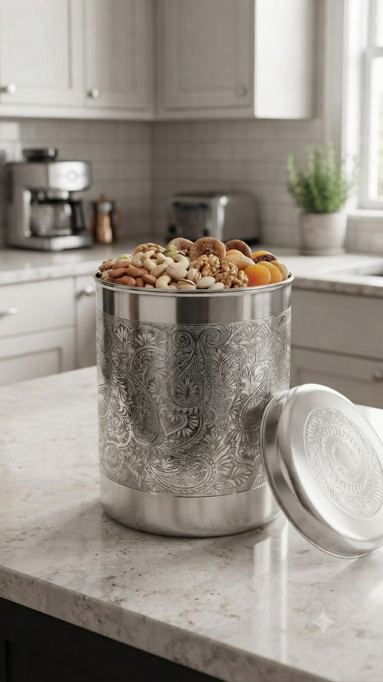 Premium Laser-Etched Stainless Steel Storage Container