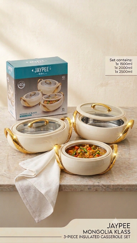 Jaypee Mongolia Klass 3-Piece Insulated Casserole Set