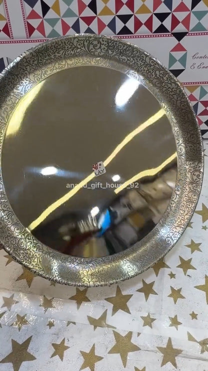 Lily etching 63pc steel Dinner set fully embroided