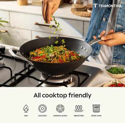 Tramontina Heritage Rust-Resistant Iron Wok - 30cm (4L)