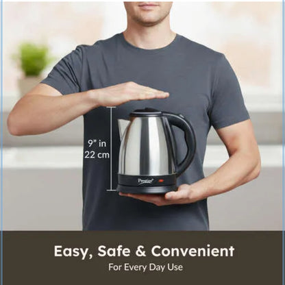 Prestige PKOSS Stainless Steel Electric Kettle 1.5L | 1500W | (Silver)