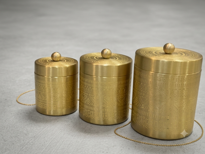 Pure Brass Canisters for Tea, Sugar & Coffee!