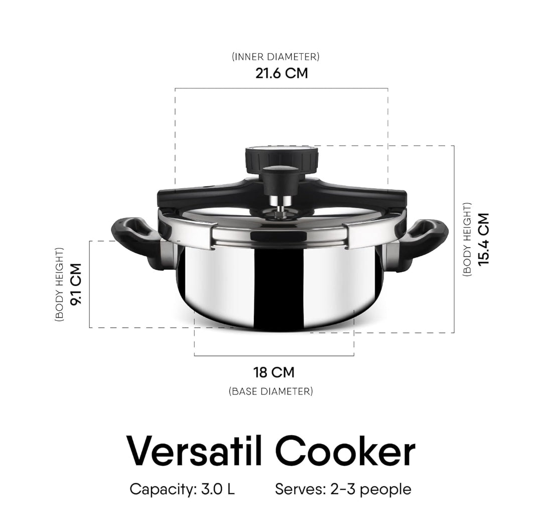 Stahl Versatil Triply Pressure Cooker
