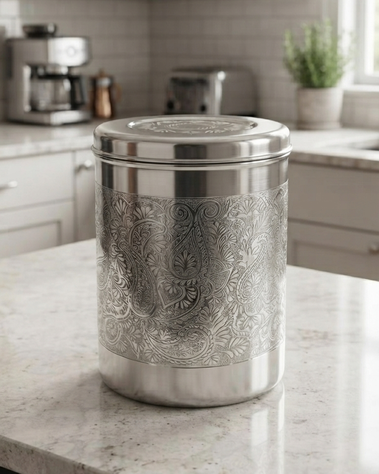 Premium Laser-Etched Stainless Steel Storage Container