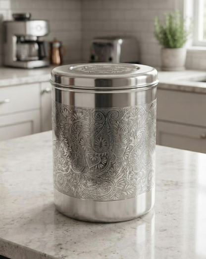 Premium Laser-Etched Stainless Steel Storage Container