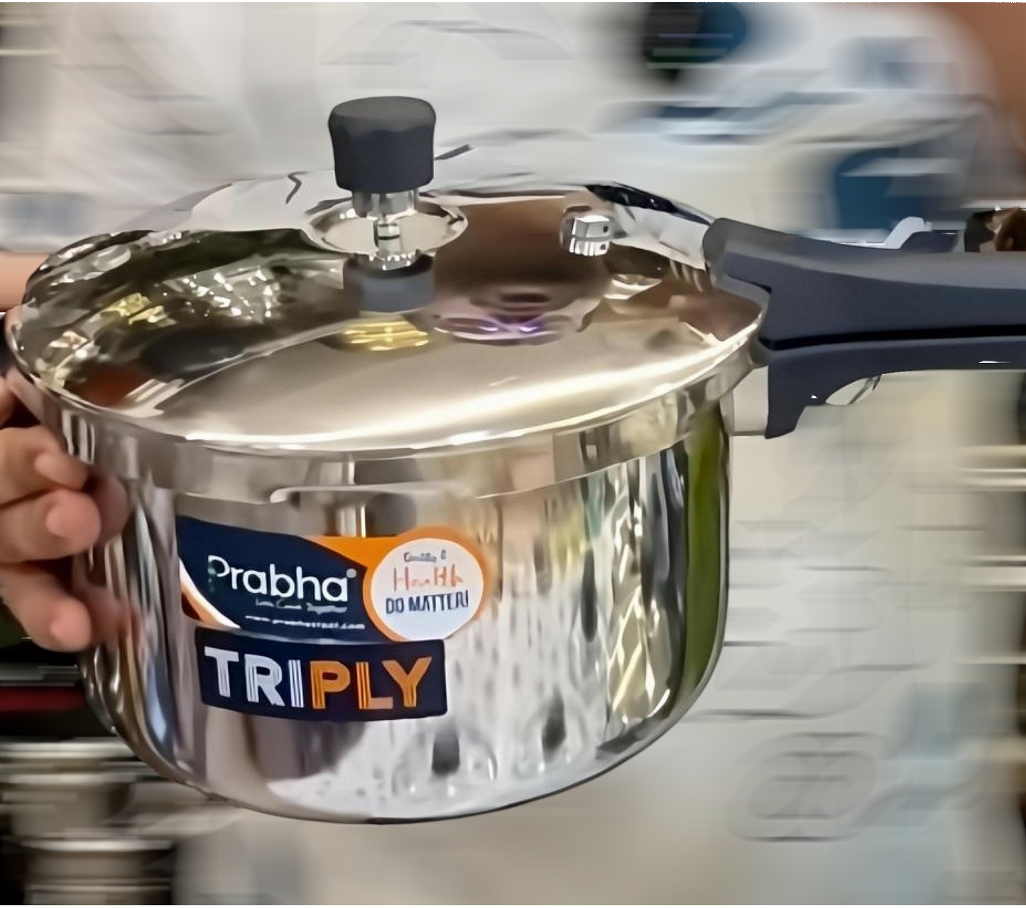 Prabha Triply pressure cooker 3pc set (1.5L, 3L, 5L)