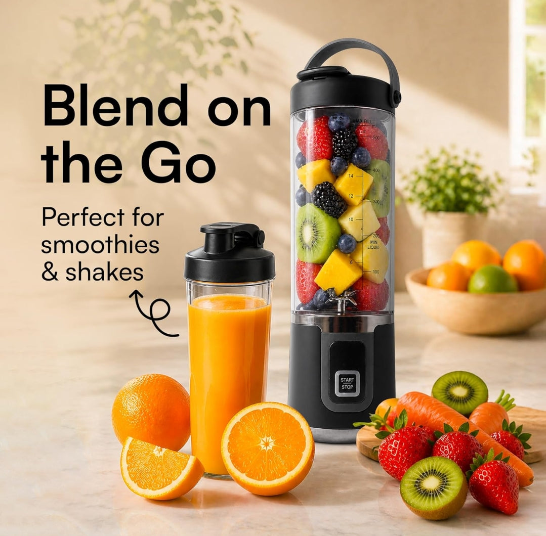 UBON Portable Blender | Rechargeable USB-C Smoothies & Shakes Juicer Cup (BPA-Free, Multicolour)