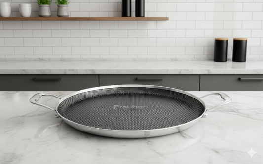 Prabha Hexa cube Dosa tawa 32cm with double handle