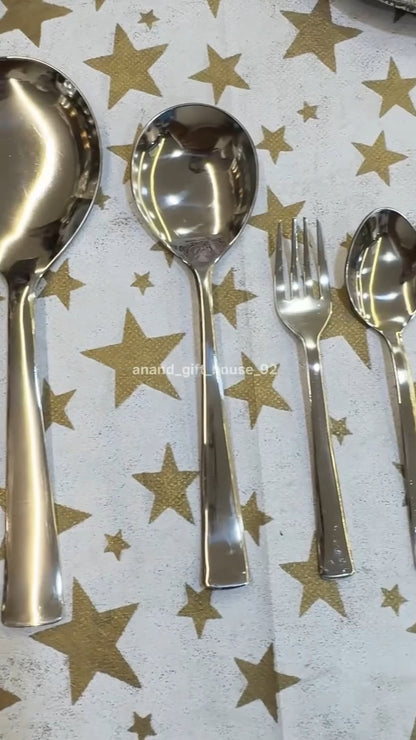 Lily etching 63pc steel Dinner set fully embroided