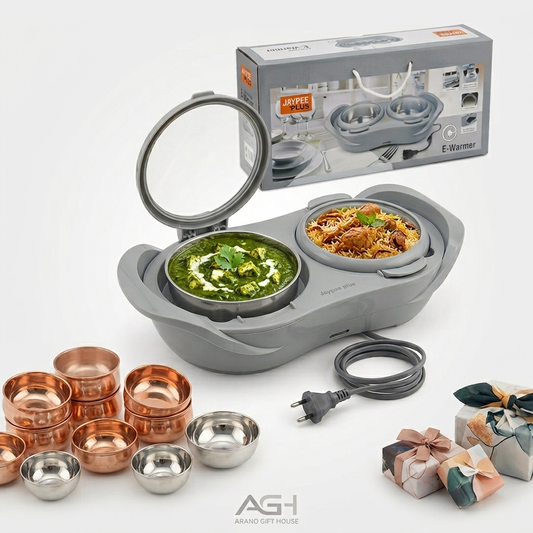 Jaypee Plus E-Warmer One Click Electric Chafing Dish & Food Warmer (1150ml + 1150ml, Removable Steel Containers)