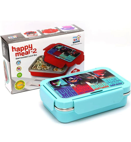 Ski happy meal 2 steel insulated lunch box