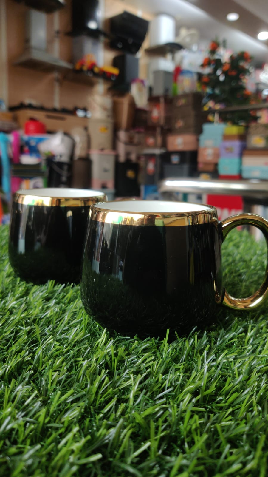 Dine time 6pc mug set- belly coffee black